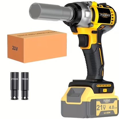 Cordless Impact Wrench with Lithium Ion Battery & Fast Charger, Heavy Duty Electric Torque Wrench for Car Repair, Home Maintenance, DIY & Workshop Projects