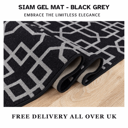 Hallway Geometric Runner Modern Kitchen Rug Non Slip Door Mat Long Floor Mats UK