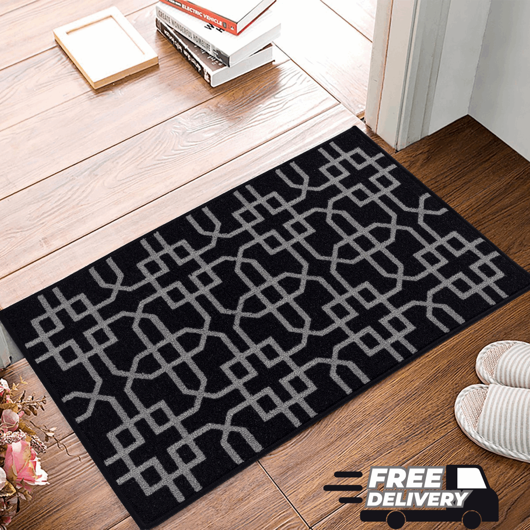 Hallway Geometric Runner Modern Kitchen Rug Non Slip Door Mat Long Floor Mats UK