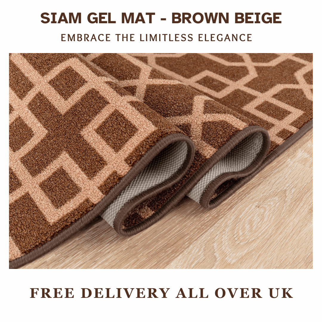Hallway Geometric Runner Modern Kitchen Rug Non Slip Door Mat Long Floor Mats UK