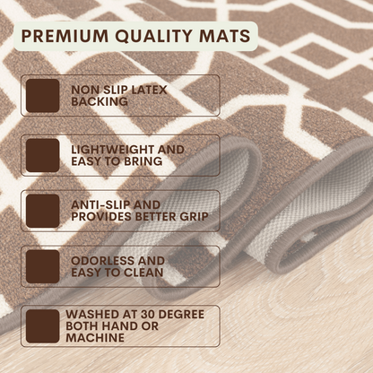 Hallway Geometric Runner Modern Kitchen Rug Non Slip Door Mat Long Floor Mats UK