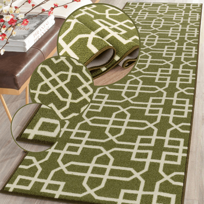 Hallway Geometric Runner Modern Kitchen Rug Non Slip Door Mat Long Floor Mats UK