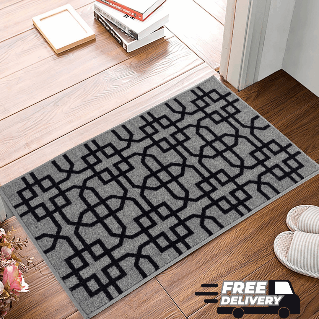 Hallway Geometric Runner Modern Kitchen Rug Non Slip Door Mat Long Floor Mats UK