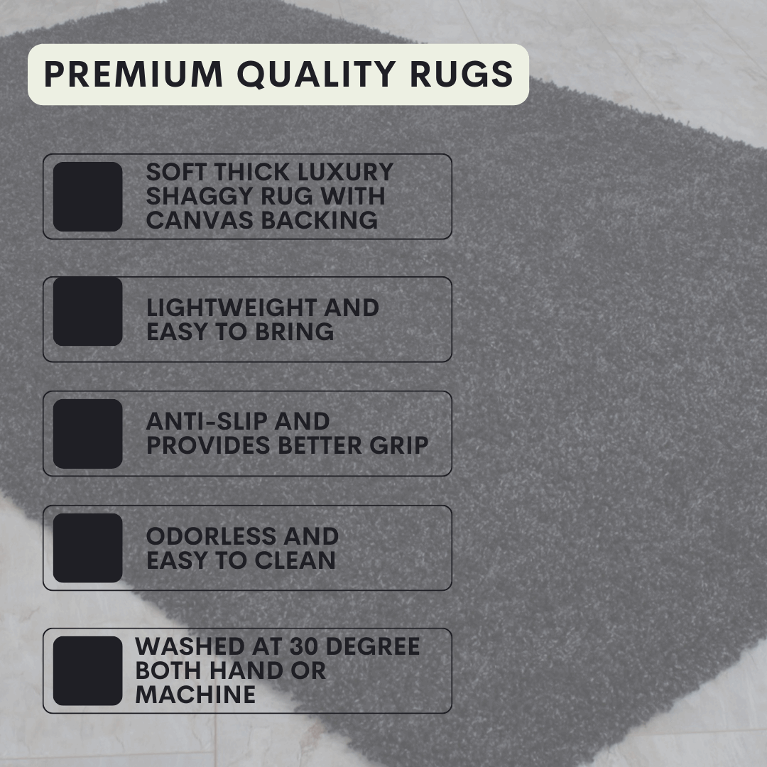 Modern Shaggy Rug Big Fluffy Carpets Floor Mats for Bedrooms Living Rooms Rug UK