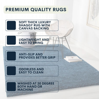 Modern Shaggy Rug Big Fluffy Carpets Floor Mats for Bedrooms Living Rooms Rug UK