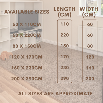 Modern Shaggy Rug Big Fluffy Carpets Floor Mats for Bedrooms Living Rooms Rug UK