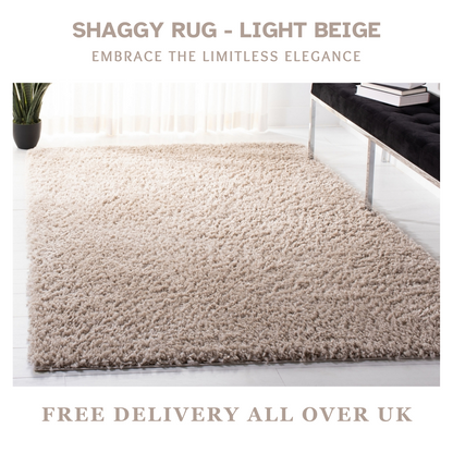 Modern Shaggy Rug Big Fluffy Carpets Floor Mats for Bedrooms Living Rooms Rug UK
