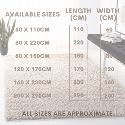 Modern Shaggy Rug Big Fluffy Carpets Floor Mats for Bedrooms Living Rooms Rug UK