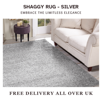 Modern Shaggy Rug Big Fluffy Carpets Floor Mats for Bedrooms Living Rooms Rug UK