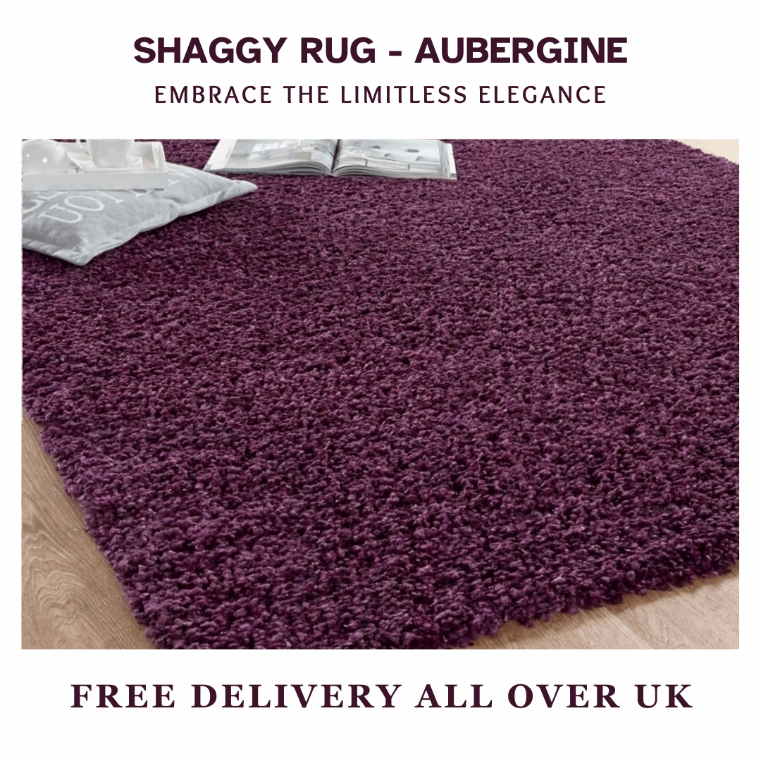Modern Shaggy Rug Big Fluffy Carpets Floor Mats for Bedrooms Living Rooms Rug UK