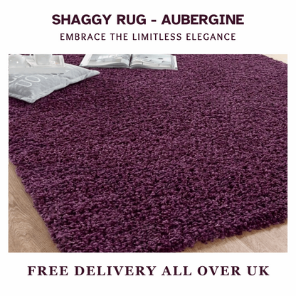 Modern Shaggy Rug Big Fluffy Carpets Floor Mats for Bedrooms Living Rooms Rug UK