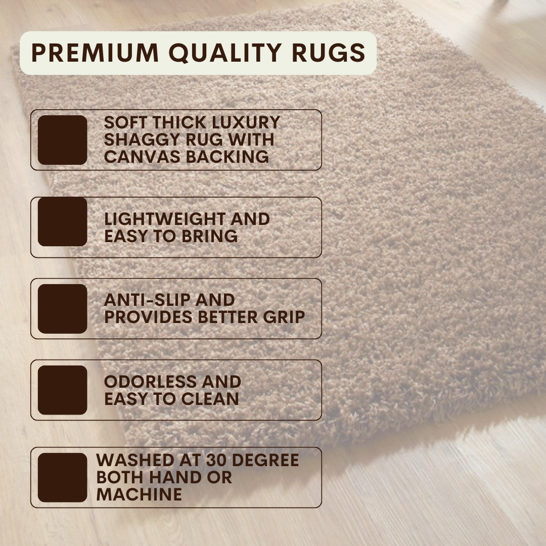 Modern Shaggy Rug Big Fluffy Carpets Floor Mats for Bedrooms Living Rooms Rug UK