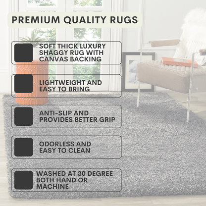 Modern Shaggy Rug Big Fluffy Carpets Floor Mats for Bedrooms Living Rooms Rug UK