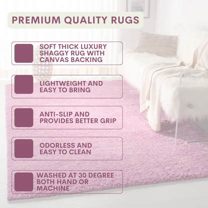Modern Shaggy Rug Big Fluffy Carpets Floor Mats for Bedrooms Living Rooms Rug UK