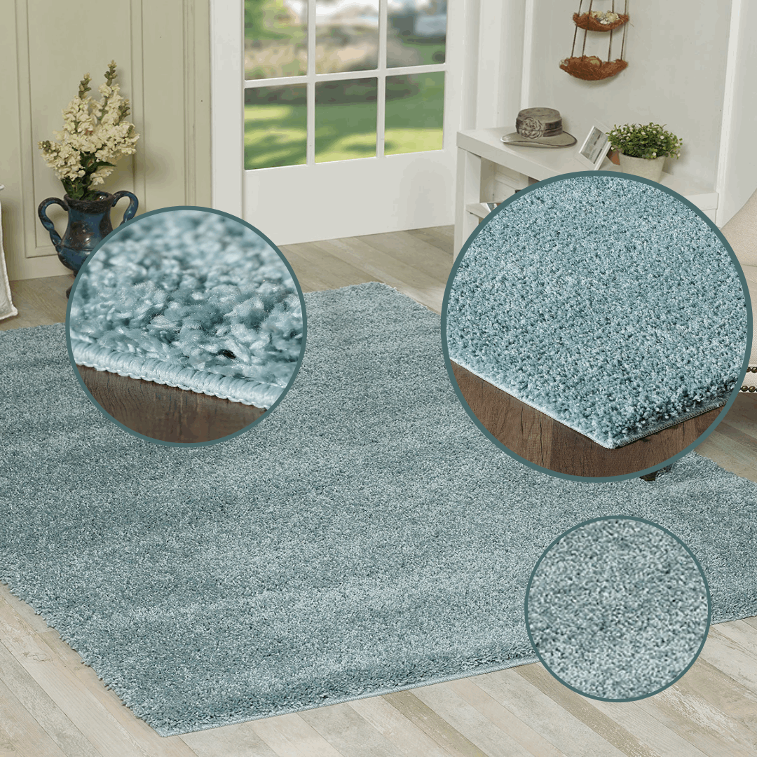 Modern Non Slip Rug Soft Shaggy Bedroom Living Room Carpet Runner Hallway UK