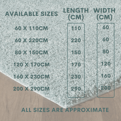 Modern Non Slip Rug Soft Shaggy Bedroom Living Room Carpet Runner Hallway UK
