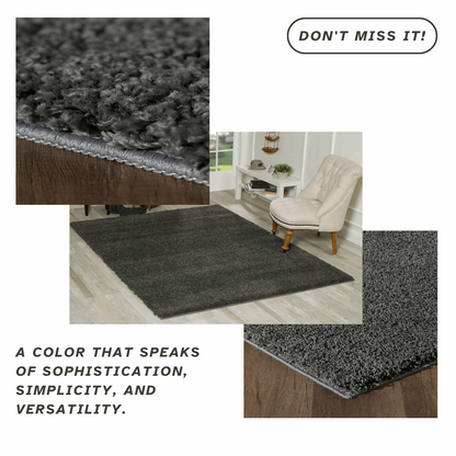 Modern Non Slip Rug Soft Shaggy Bedroom Living Room Carpet Runner Hallway UK