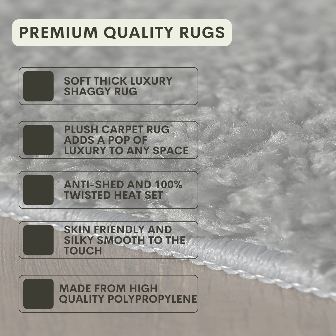 Modern Non Slip Rug Soft Shaggy Bedroom Living Room Carpet Runner Hallway UK
