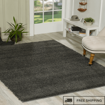 Modern Non Slip Rug Soft Shaggy Bedroom Living Room Carpet Runner Hallway UK