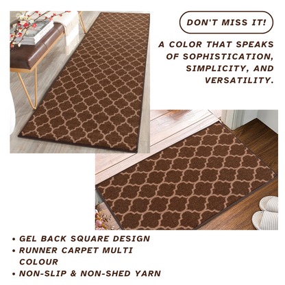 Trellis Indoor Gel Mat Washable Hallway Rugs Kitchen Runner Outdoor Modern Mats