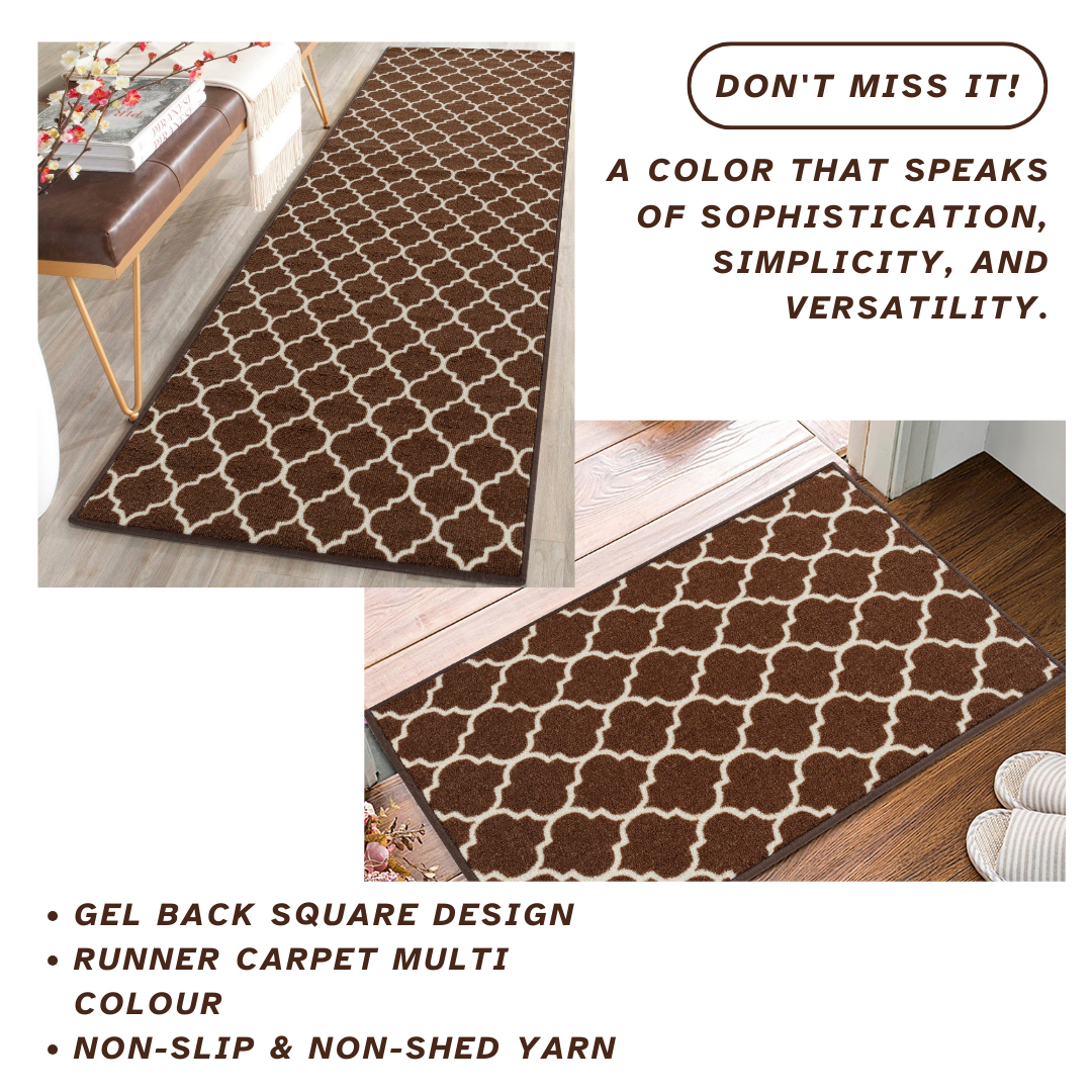 Trellis Indoor Gel Mat Washable Hallway Rugs Kitchen Runner Outdoor Modern Mats