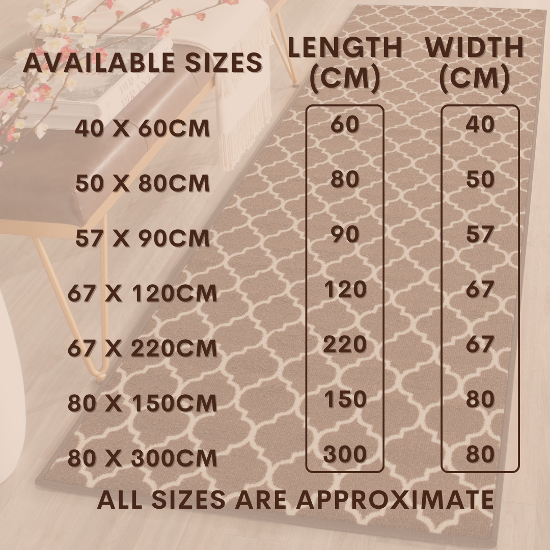 Trellis Indoor Gel Mat Washable Hallway Rugs Kitchen Runner Outdoor Modern Mats