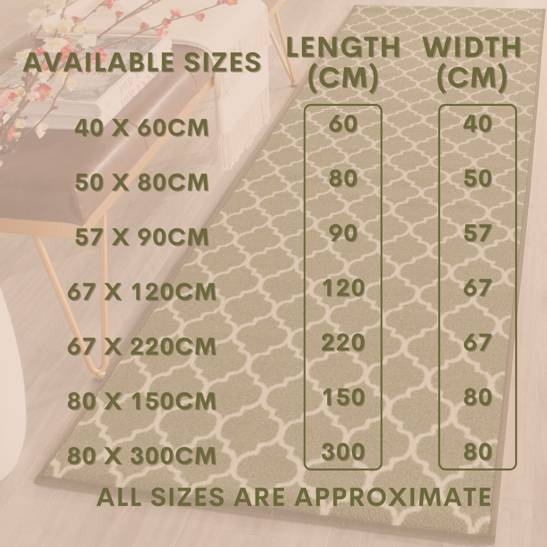 Trellis Indoor Gel Mat Washable Hallway Rugs Kitchen Runner Outdoor Modern Mats