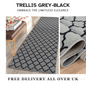 Trellis Indoor Gel Mat Washable Hallway Rugs Kitchen Runner Outdoor Modern Mats