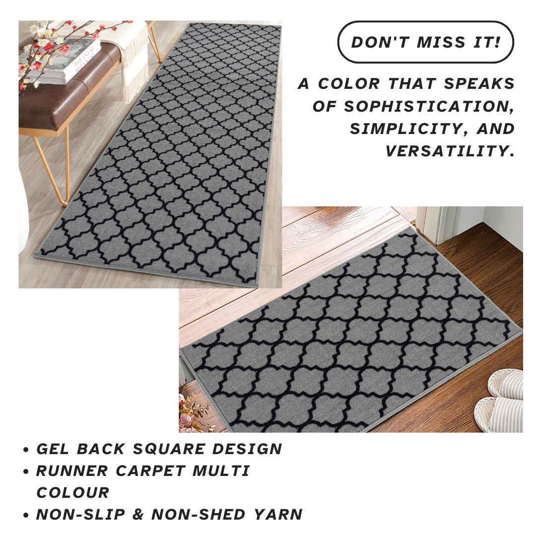 Trellis Indoor Gel Mat Washable Hallway Rugs Kitchen Runner Outdoor Modern Mats