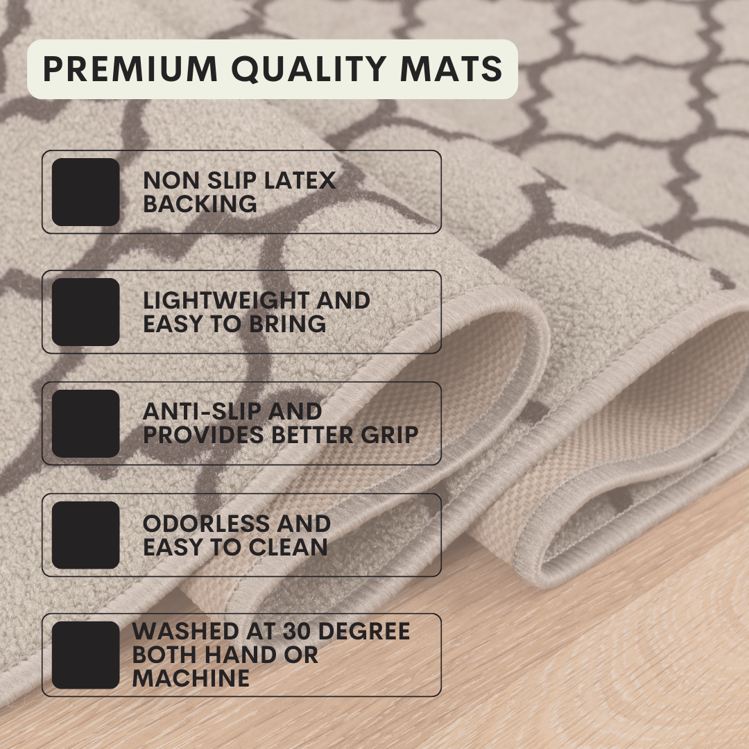 Trellis Indoor Gel Mat Washable Hallway Rugs Kitchen Runner Outdoor Modern Mats