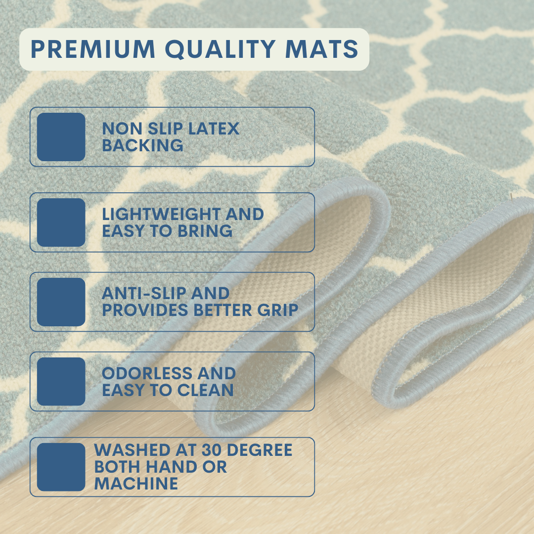 Trellis Indoor Gel Mat Washable Hallway Rugs Kitchen Runner Outdoor Modern Mats