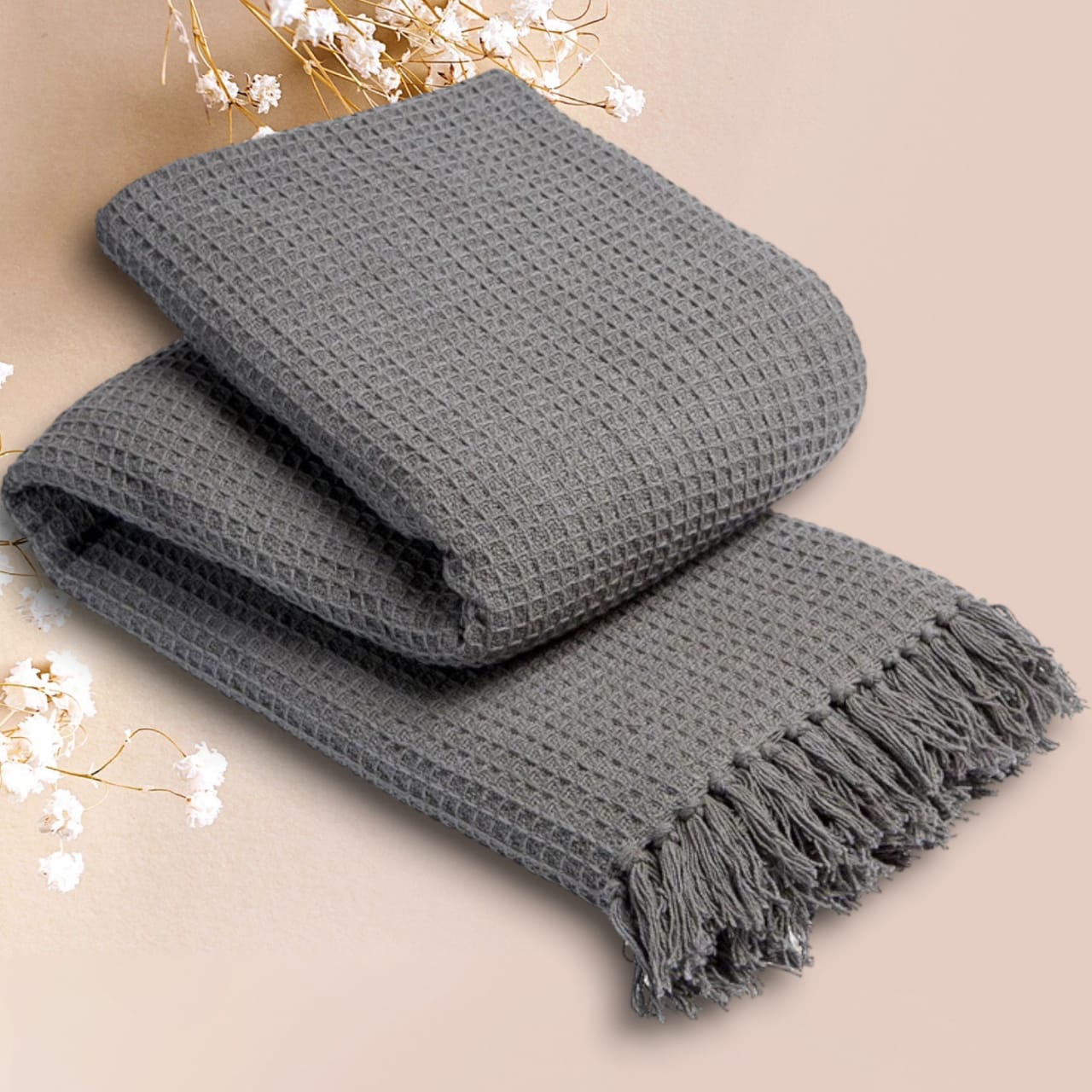 Knitted Throw 100% Cotton Blanket Perfect for Snuggling On Sofa Bed Soft Warm & Irresistibly Chic Blankets Throw