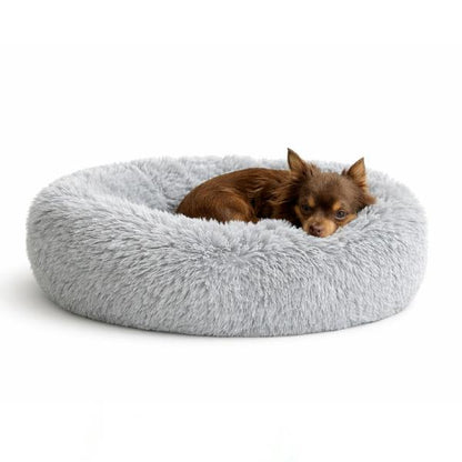 Pet Small Pet Bed Anti-Anxiety Dog Bed Soft Plush Shaggy Calming Cat Bed Non Slip Base Hypoallergenic Machine Washable Joint Support For Small Cats & Dogs
