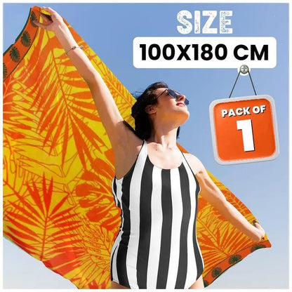 Extra Large Beach Towel Quick Dry Sand Resistant Lightweight Travel Towel XXL 100 x 180 cm Soft Adult Towel