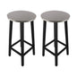Solid Wood Bar Stools Set of 2 – Stylish Modern Breakfast Bar Seating with Durable Metal Legs, Space-Saving Kitchen Island Stools (3 Color Options)