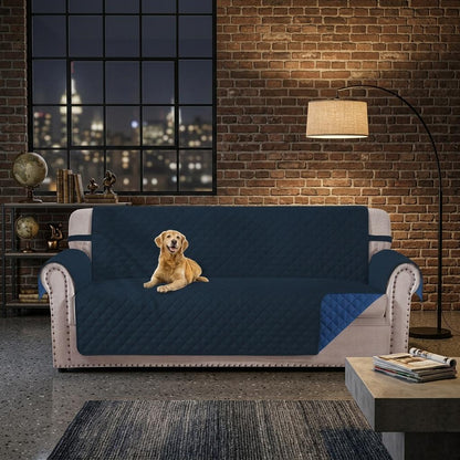 Quilted Sofa Cover Non Slip 1 2 3 Seater Couch Protector Reversible Washable Furniture Cover Pet & Kids Friendly 5 colors available