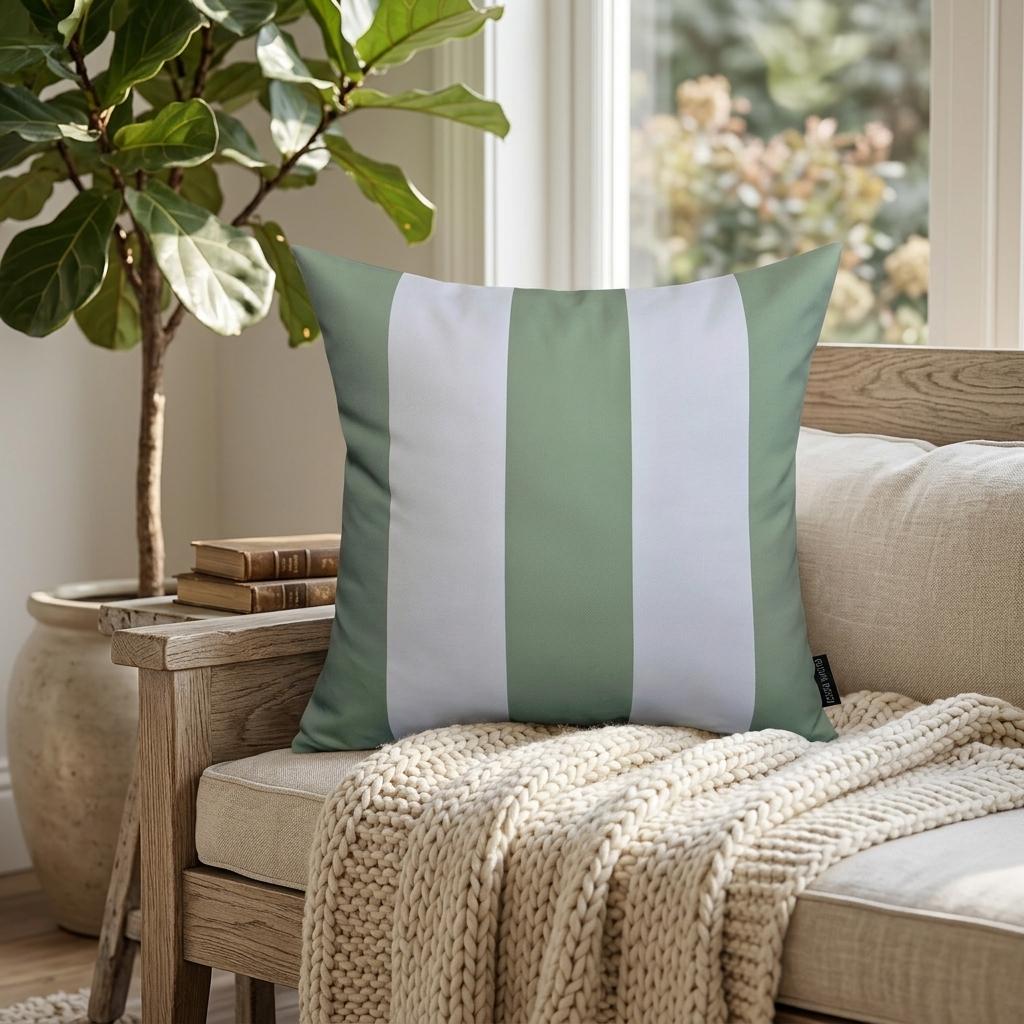 Waterproof Filled Outdoor Cushion 43x43cm Reversible Scatter Cushion Garden Patio Sofa Seat Cushion Indoor Outdoor Decorative Cushion