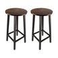 Solid Wood Bar Stools Set of 2 – Stylish Modern Breakfast Bar Seating with Durable Metal Legs, Space-Saving Kitchen Island Stools (3 Color Options)