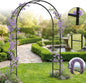 2.4M Metal Garden Arch – Heavy-Duty Steel Plant Support
