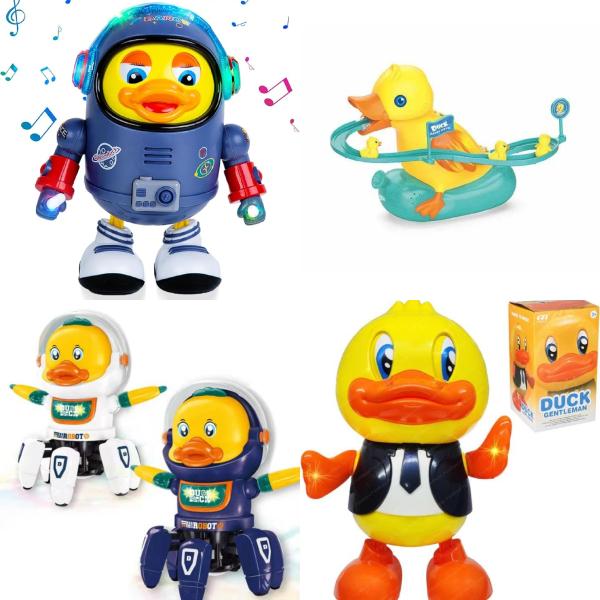 Dancing Duck Toy with Lights & Music Space Duck Tricycle Duck Gentleman Duck & Climbing Stairs Duck Interactive Musical Toys for Toddlers & Kids