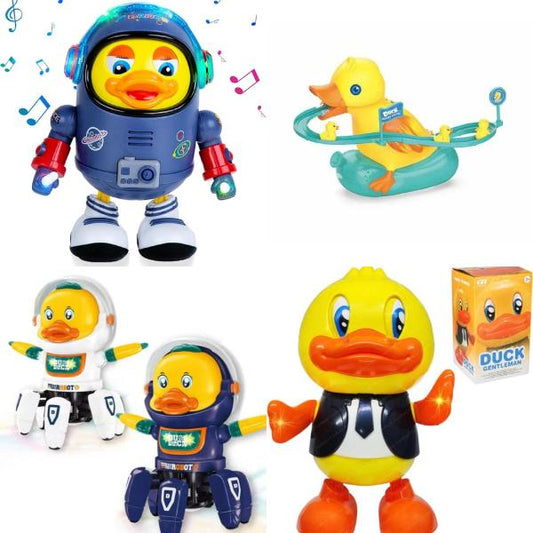 Dancing Duck Toy with Lights & Music Space Duck Tricycle Duck Gentleman Duck & Climbing Stairs Duck Interactive Musical Toys for Toddlers & Kids