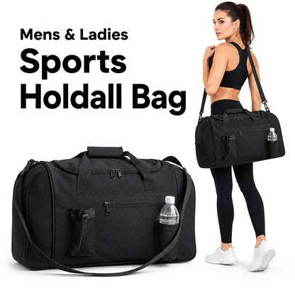 Heavy Duty Sports Holdall Bag Gym Travel Duffle Unisex Workout Bag with Shoulder Strap UK