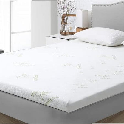 5cm Memory Foam Mattress Topper Single Bed, With Removable Bamboo Cover, Thick Soft Comfortable Antibacterial Hypoallergenic Memory Foam Mattress Enhancer For Bed