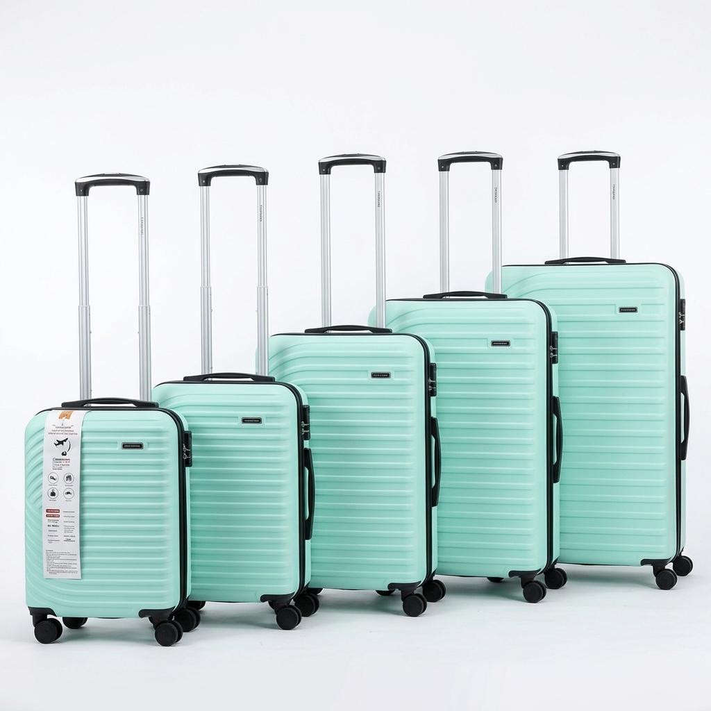 5 Piece Hard Shell Luggage Set with 360° Spinner Wheels, Combination Lock, Lightweight Travel Suitcase Set 18/20/26/29/32 Inch