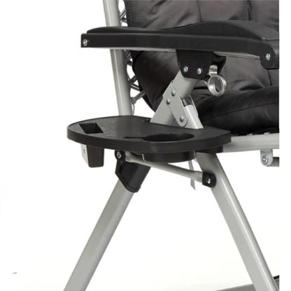 Extra Wide Gravity Chairs with cushion, 1/2  pack Deep Filled Cushions, Rust Proof, Lightweight Frame, Reclining, Includes Side Tray