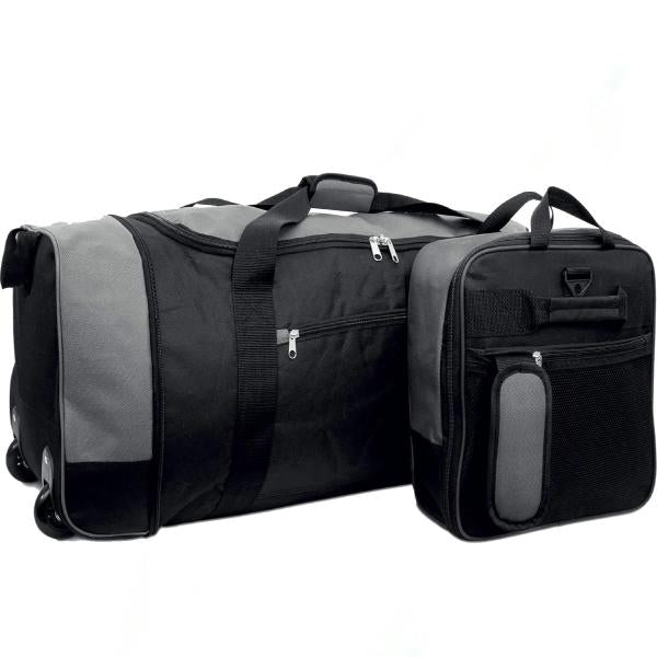 32 Inch 2 in 1 Large Capacity Travel Bag with Wheels Lightweight Rolling Weekend Luggage for Men and Women, Collapsible Storage Suitcase Alternative