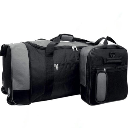 32 Inch 2 in 1 Large Capacity Travel Bag with Wheels Lightweight Rolling Weekend Luggage for Men and Women, Collapsible Storage Suitcase Alternative