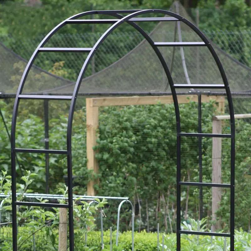 2.4M Garden Arch Trellis Metal Tubular Frame Climbing Plant Archway Arbour