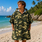 Adult Hooded Beach Towel Poncho Quick Dry Changing Robe Sand Free Lightweight Swim Cover Up 108 x 85cm for Beach Swimming Surfing Gym Camping Travel
