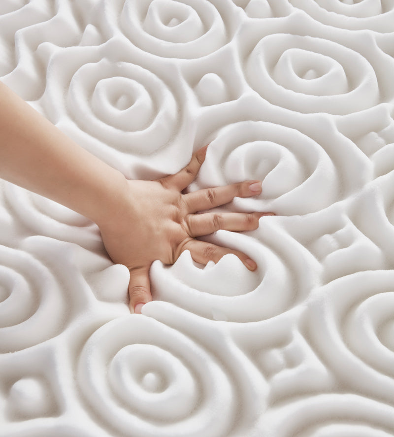 2 & 4 Inch Thick Bamboo Foam Mattress Topper 5 Zone Mattress Enhancer